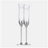 Love Knots Silver Toasting Flute Pair