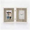 Bulova  White Clock & Picture Frame
