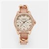 Fossil Riley Rose Gold/Leather Watch