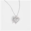 Product Thumbnail Silver Brushed Heart Swing Necklace