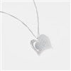 Product Thumbnail Back of Brushed Heart Swing Necklace