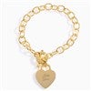 Product Thumbnail Gold Heart Toggle Bracelet (Front)