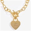 Product Thumbnail Gold Heart Toggle Bracelet (Front)