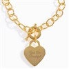 Product Thumbnail Gold Heart Toggle Bracelet (Back)