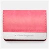 Pink Vegan Leather Card Case Front