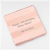 Rose Gold Frosted Stripe Compact  