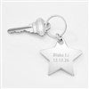 Product Thumbnail Engraved Silver Star Keychain