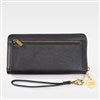Product Thumbnail Fossil Black RFID Logan Zip Wallet Back