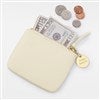 Cream Leather Card & Coin Purse