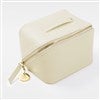 Small Cream Leather Beauty Case  