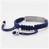 Product Thumbnail Inside Navy & Silver Corded ID Bracelet 