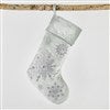 Product Thumbnail Sage & Silver Jeweled Snowflake Stocking