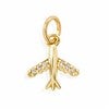 Product Thumbnail Gold Jeweled Plane Charm