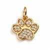 Product Thumbnail Gold Jeweled Paw Charm