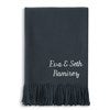 Product Thumbnail Embroidered Navy Throw