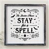 Product Thumbnail 12x12 Blackwashed Stay For a Spell