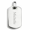 Product Thumbnail Engraved Mini Dog Tag Charm - Silver
