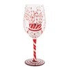 Product Thumbnail Candy Cane Cheer Wine Glass