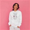 Product Thumbnail Model Wearing White Crewneck