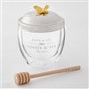 Product Thumbnail Engraved Honey Jar with Laurel Leaf Icon