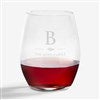Product Thumbnail Stemless Wine Glass with Laurel Icon