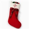 Product Thumbnail Plaid Bow Stocking with Snowflake Icon