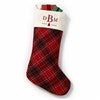 Product Thumbnail Plaid Stocking with Tree Icon