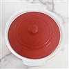 Red Dish Top of Lid