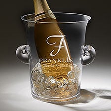Personalized Ice Bucket Chiller - Family Monogram - 11684