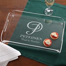 Personalized Serving Tray - Monogram & Name - 11685