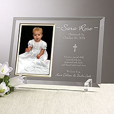 Engraved Christening Picture Frames - Christened With Faith - 12777