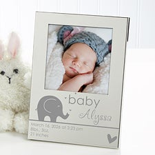 Personalized Silver Baby Picture Frame - Precious Child - 13429