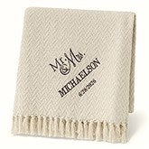 Personalized Couples Afghan - Wedding & Anniversary - 13803