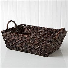 Mahogany Wicker Storage Basket - 14297