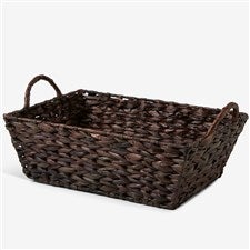 Mahogany Wicker Storage Basket - 14297
