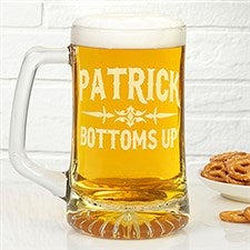 Personalized Glass Beer Mugs - Raise Your Glass - 14409
