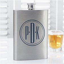 Personalized Drinking Flask - Distinguished Monogram - 14464