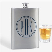 Personalized Drinking Flask - Distinguished Monogram - 14464