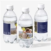 Personalized Photo Water Bottle Labels - Wedding Couple - 14505