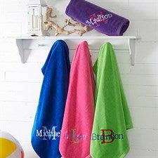 Embroidered Beach Towels - All About Me - 15598