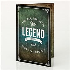 Personalized Father's Day Greeting Card - The Man, The Myth, The Legend - 15725