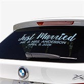 Just Married Personalized Window Decal - 16016