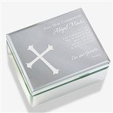 Personalized Mirrored Keepsake Box - First Communion Blessing - 12753