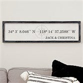 Personalized Barnwood Wall Art - Latitude  Longitude - 19253