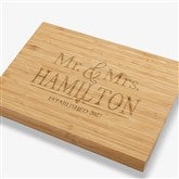 Wedding Couple Personalized Bamboo Cutting Board - 20126