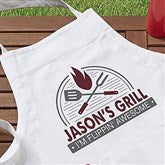 BBQ Grill Personalized Aprons  Potholders - 20134