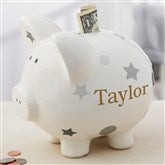 Gray Star Piggy Bank