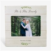 Laurels Of Love Personalized Wedding Shiplap Picture Frame - 25835