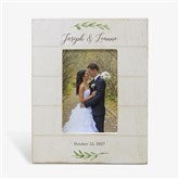 Laurels Of Love Personalized Wedding Shiplap Picture Frame - 25835