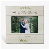 Laurels Of Love Personalized Wedding Shiplap Picture Frame - 25835